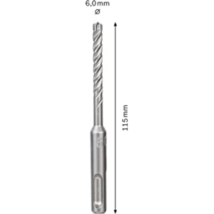 Bosch Professional 10 tlg. Hammerbohrer SDS Plus-7X (für Beton und Mauerwerk, 6 x 50 x 115 mm, Zubehör Bohrhammer) – Bild 3