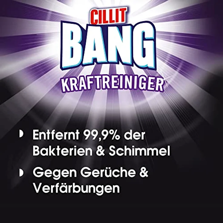 CILLIT BANG Kraftreiniger schwarzer/weißer Schimmel und Hygiene – Entfernt Schimmel, Verfärbungen und Bakterien – 1 x 750 ml – Bild 3