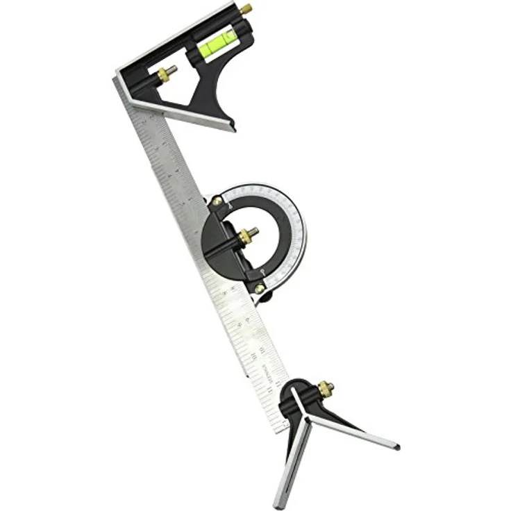 Silverline Winkelmesser Profi Kombinationswinkel 300 mm, Mehrzweck-Winkelmesser aus Edelstahl mit Aluminium-Winkelmesser, blau – Bild 4