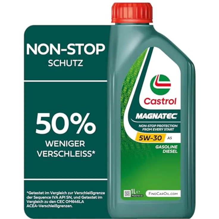 Castrol Motoröl Magnatec 5W-30 A5, sofortiger Schutz bei STOP-START-Betrieb, 1L