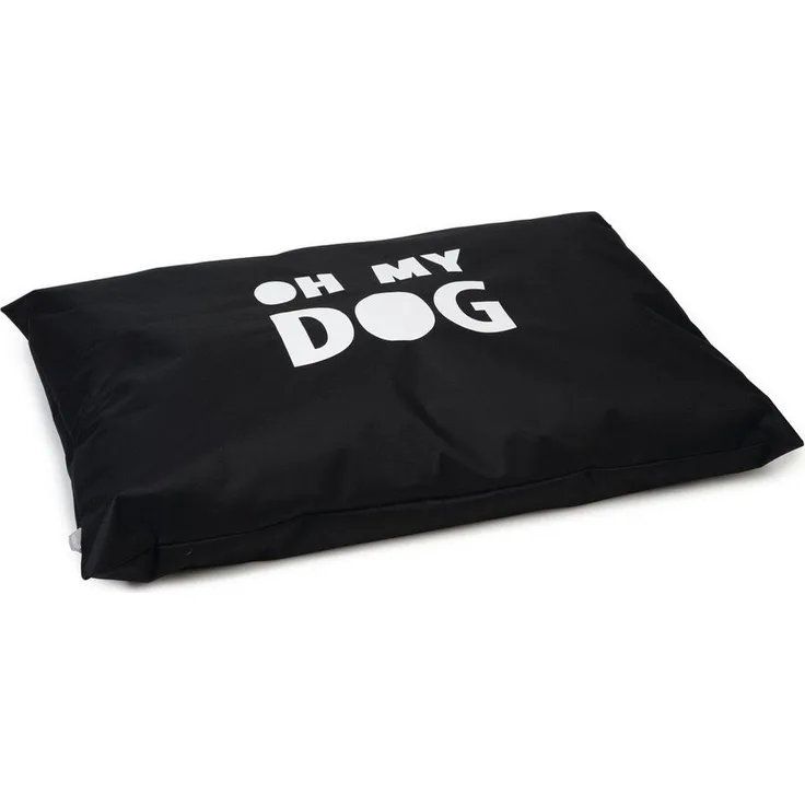 Beeztees Tierkissen Hundekissen Oh My Dog schwarz, Gemütliches Lounge-Kissen für Hunde
