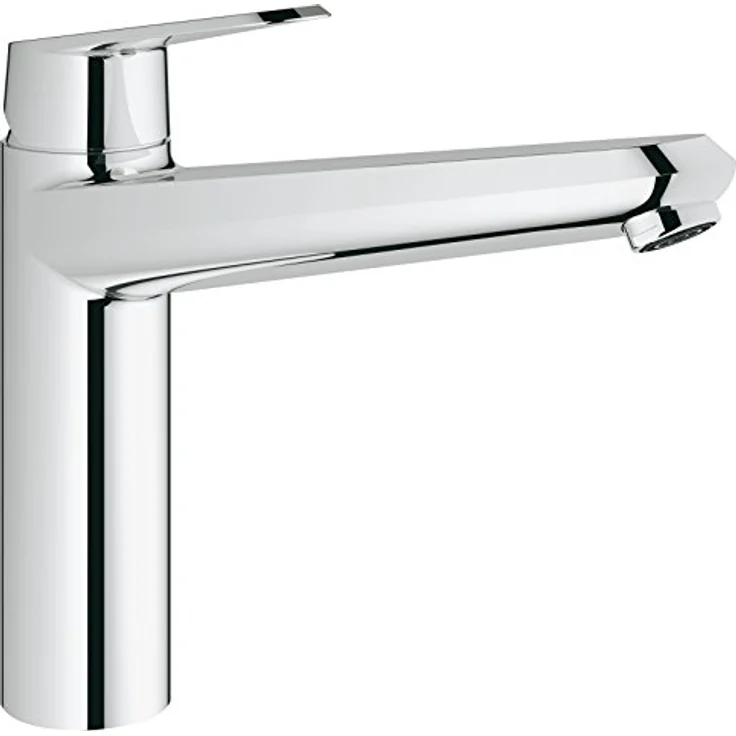 Grohe Küchenarmatur Eurodisc Cosmopolitan, mittelhoher Auslauf mit schwenkbarem Gussauslauf, Chromoberfläche – Bild 1
