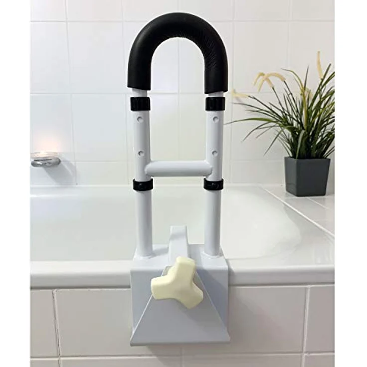 flexilife Premium Badewannen-Einstiegshilfe, bis 130 kg, individuell anpassbar, Farbe Weiß, ergonomisches Design, werkzeugfreie Montage – Bild 3
