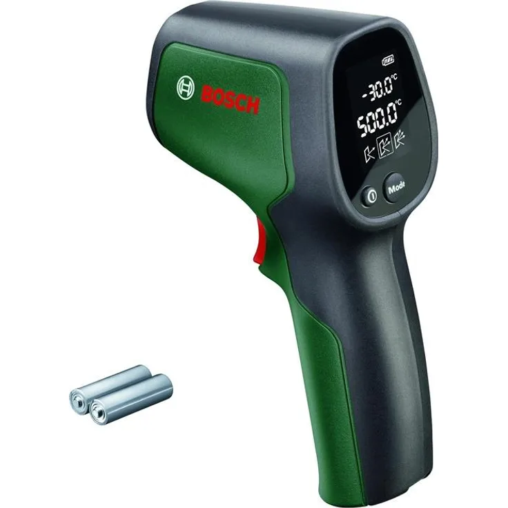 Bosch Home & Garden, Infrarotthermometer, UniversalTemp mit breitem Messbereich bis +500 °C, ergonomischem Design und Hintergrundbeleuchtung