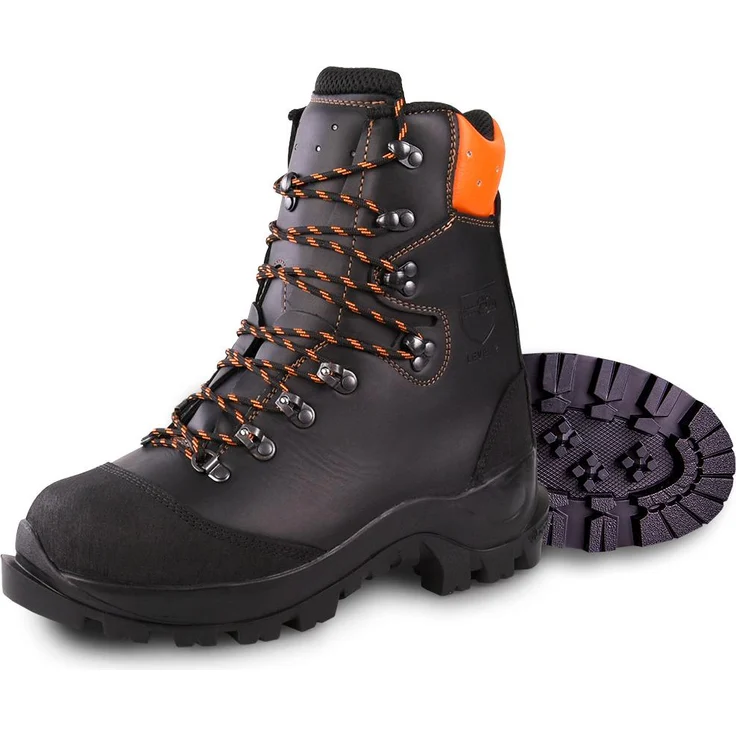 Hase Eifel-Super S3 Forst-Sicherheitstiefel, Rindleder, Stahlkappe, Größe 41, Schnittschutzklasse 2