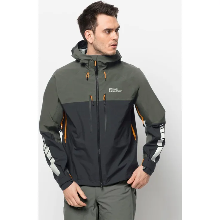 Jack Wolfskin Fahrradjacke MOROBBIA 3L JKT M, winddicht, wasserdicht, atmungsaktiv - blau