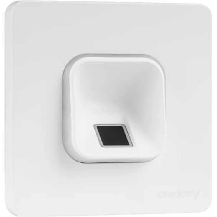 EKEY 203701 xLine Fingerprintset, Biometrische Zutrittslösung mit weißem Fingerprint und Kunststoffrahmen, Unterputzmontage, 0,4 W, 12-24 V, erweiterbar für bis zu 100 Benutzer – Bild 1