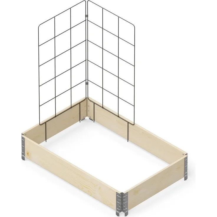 Upyard Rankhilfe, modulares Rankgitter schwarz, 120 x 55 cm, stabile Kletterhilfe aus pulverbeschichtetem Metall