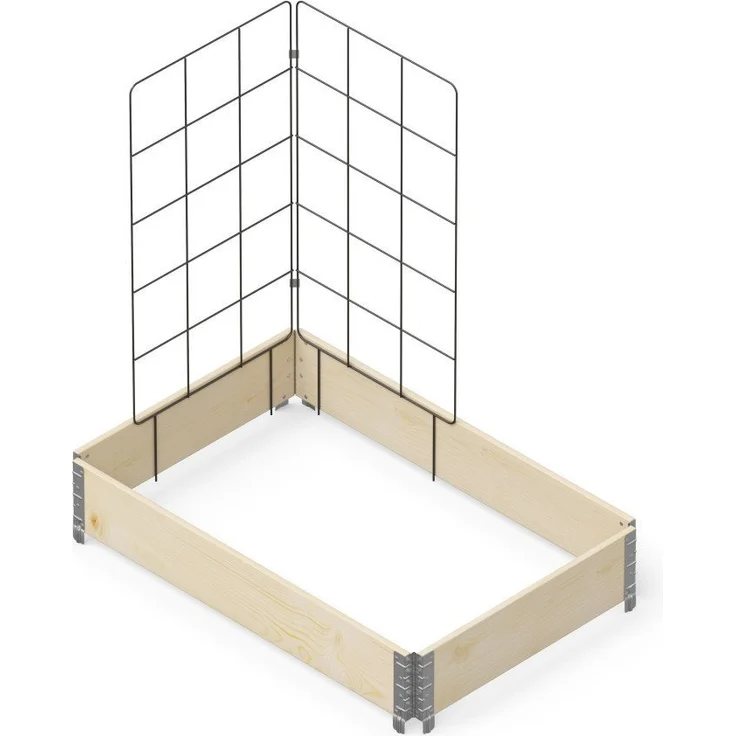Upyard Rankhilfe, modulares Rankgitter schwarz, 120 x 55 cm, stabile Kletterhilfe aus pulverbeschichtetem Metall
