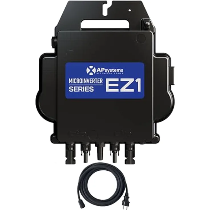 SUNNIVA AP Systems Mikro-Wechselrichter 800 W EZ1-M-EU, wetterfest IP67, Plug-&-Play, 2 MPPT, Bluetooth & WiFi, inkl. 5 m Anschlusskabel