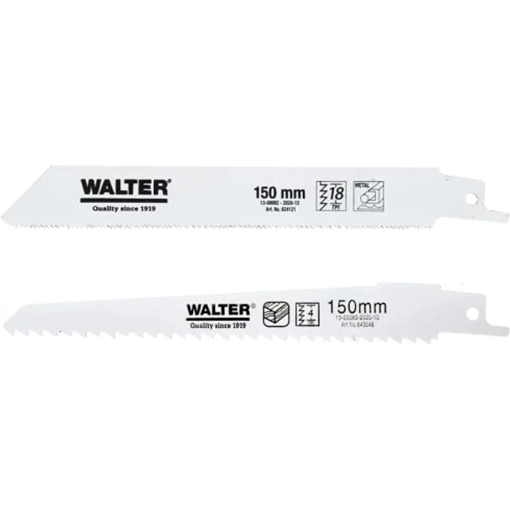 WALTER Li-Ion Akku-Säbelsäge 20 V, bis zu 3000 Hüben/min, Reciprosäge, werkzeugloser Sägeblattwechsel, Akku-Ladestandsanzeige, über Kopf geeignet, inkl. Sägeblätter, Akku & Ladegerät – Bild 4