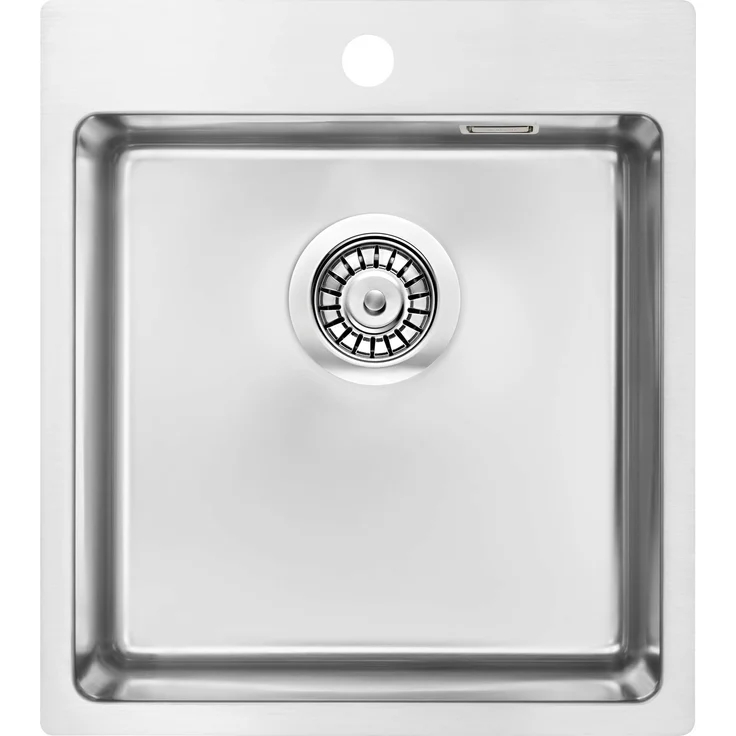 DEANTE Design Olfato Satin Steel Screw Shipper 1K B/O, 450X505X200, 3,5" Spülbecken - Einbauspüle, 48 cm, 48 cm