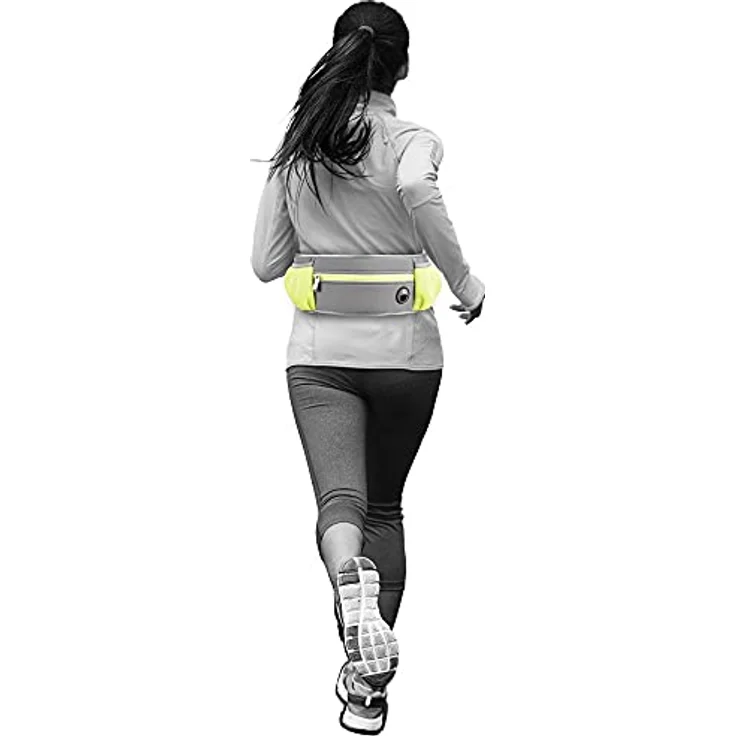 Flamingo JOGGINGLEINE + TAILLENGURT RONO, Gelb, Leine 155-250CM, Gurt 79,5-140CM, Nylon mit atmungsaktivem Mesh-Material – Bild 4