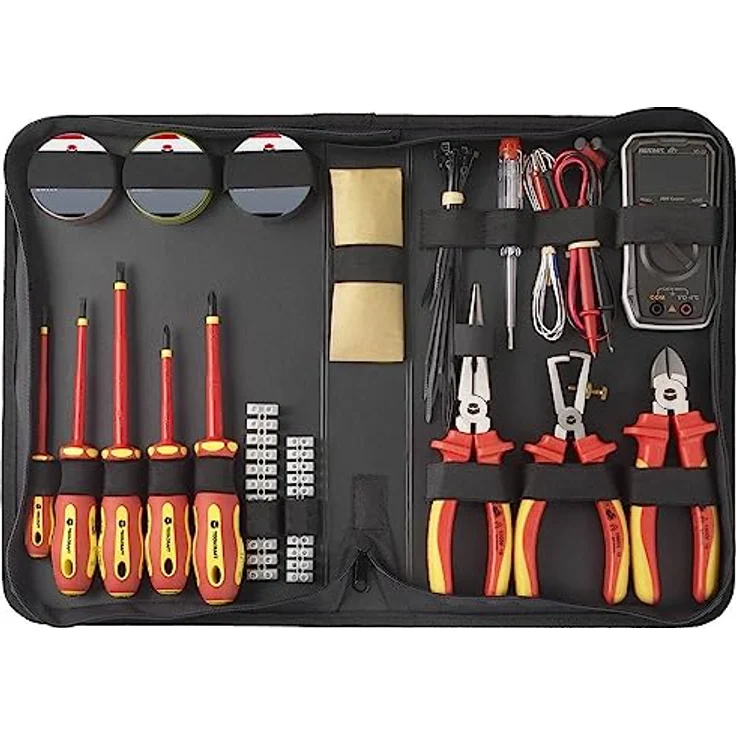 Toolcraft Werkzeugkoffer, VDE-Werkzeug-Set mit 50 Teilen, inkl. Voltcraft Digital-Multimeter VC-22, Nylontasche – Bild 3