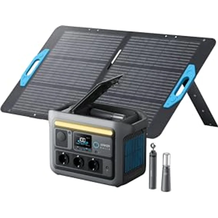 Anker SOLIX C800 Plus Tragbare Powerstation mit 100W Solarpanel, 1200W Solargenerator für Camping, 768Wh LiFePO4 Akkus, SurgePad-Technologie, InfiniPower Technologie, UltraFast-Aufladung, Solarbetrieben, 5 Jahre Herstellergarantie – Bild 1