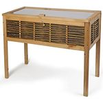 WEIDENPROFI Hochbeet, Frühbeet aus Kiefernholz mit Weide, für den Außenbereich (LxBxH): 100 x 40 x 80 cm