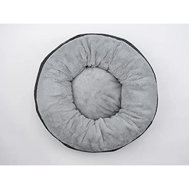 TrendPet Lunabed - Das runde Kuschelbett für Hunde und Katzen (Grau, S) – Bild 2