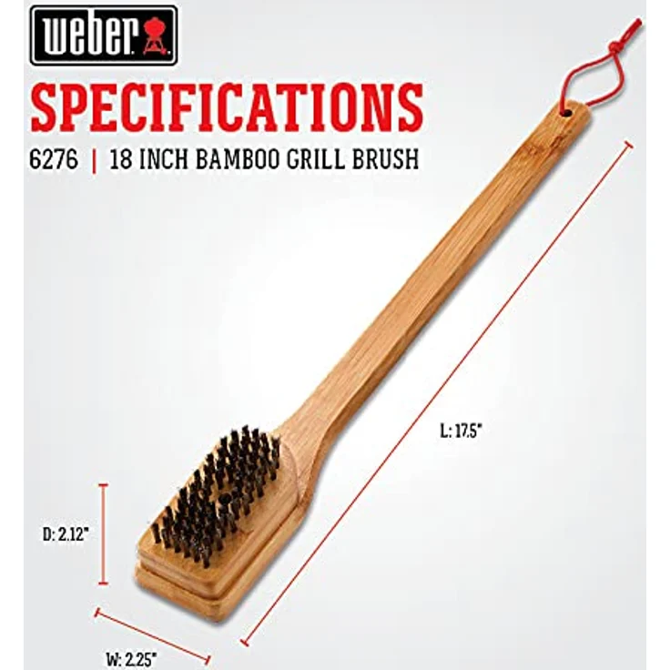 Weber Grillbrste mit Bambusholzgriff, 46 cm – Bild 6