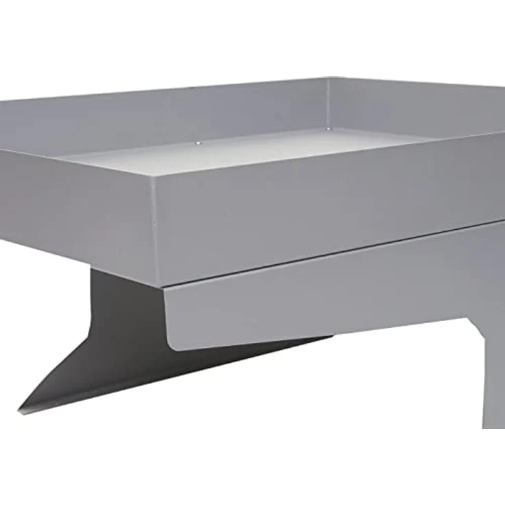 PROREGAL Mähroboter-Garage mit Pflanzkasten, wetterfester Schutz aus pulverbeschichtetem Metall, grau, 37x60x70cm – Bild 5
