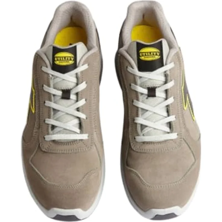 Diadora RunNet AB LOW C8700 S3S Sicherheitsschuh, wasserabweisendes Wildspaltleder, atmungsaktiv, Aluminiumkappe, Größe 42, wind gray – Bild 2