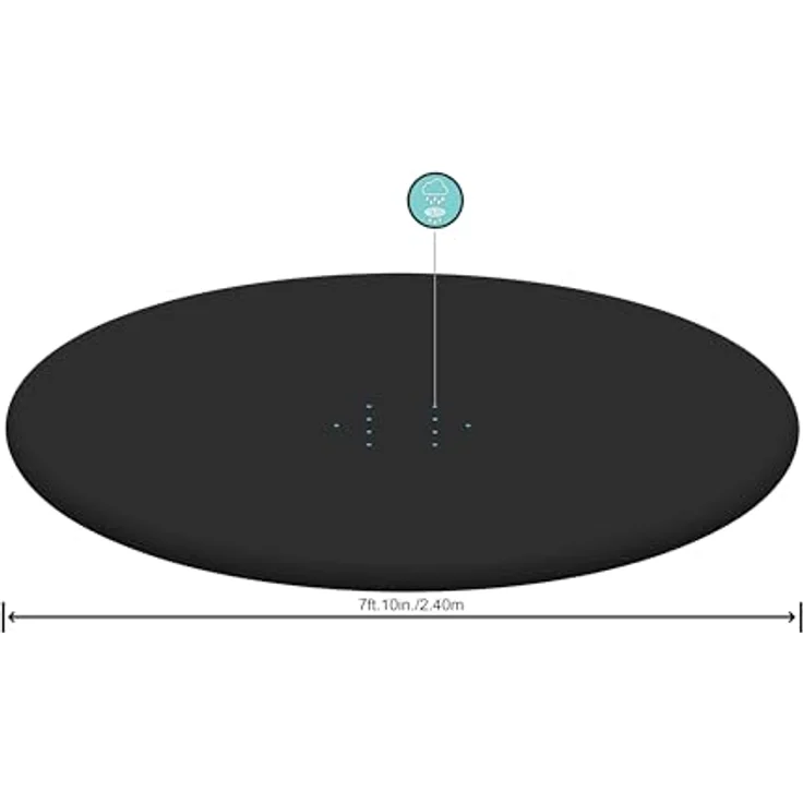 Bestway PVC-Abdeckplane Ø 240 cm, schwarz, rund – Bild 3