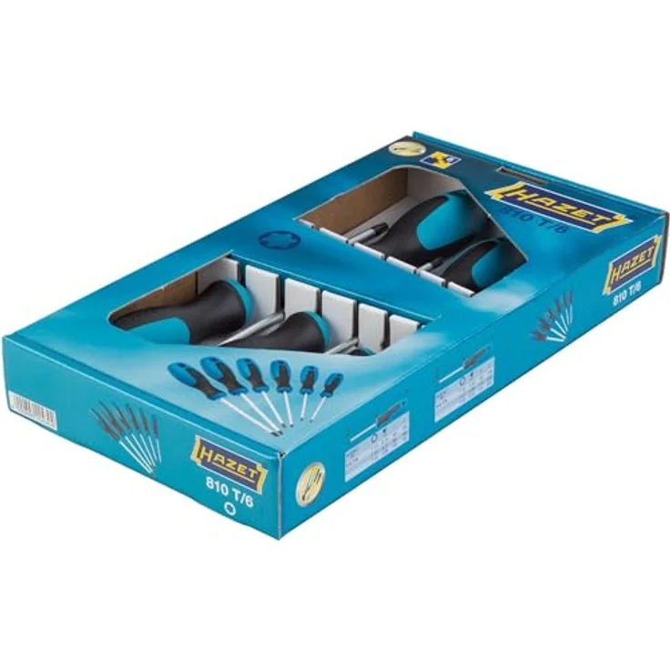 Hazet Schraubendreher-Satz, Anzahl Werkzeuge: 6, 1 Stück, klinge mattverchromt, spitze brüniert, 810T-6 – Bild 6