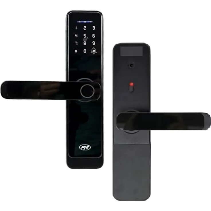 PNI PNI-PTY6526 Lock SafeHome, Smart Fingerabdruck- und Code-Zugangssteuerung, Tuya kompatibel, 100 Benutzer, Schwarz, 250 x 140 x 75 mm