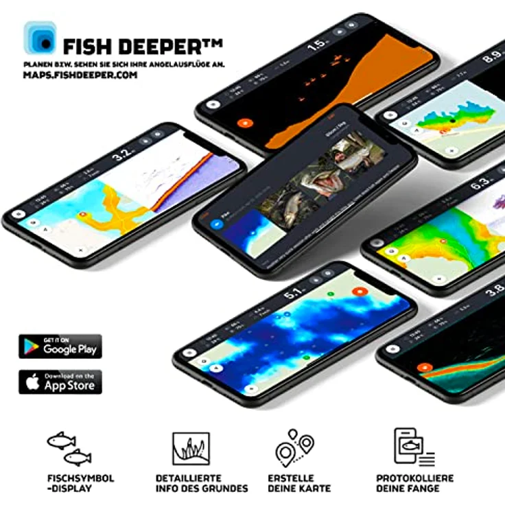 Deeper Chirp+2 - Auswerfbarer GPS Fischfinder, fürs Bootangeln, Eisfischen, Uferangeln | Auswerfbares Echolot mit benutzerfreundlicher kostenloser App - Preisvergleich – Bild 4