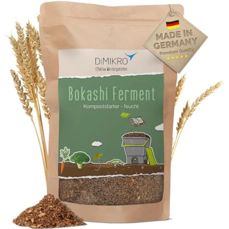DIMIKRO Bokashi Ferment 1 Kg - Bio Fermentationshilfe für Bokashi Eimer und Kompost, natürlicher Geruchsentferner, 100% vegan, mit effektiven Mikroorganismen – Bild 1