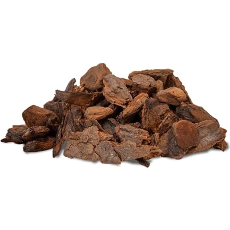 GALAMIO Pinienrinde Deko 40-60mm, 60l Sack Rindenmulch aus Mittelmeerkiefer für effektiven Unkrautschutz und dekorative Bodenabdeckung, rostrot – Bild 4