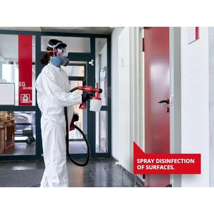 Einhell Elektrisches Farbsprühsystem TC-SY 600 S (600 W, halbstationär, mittelgroße bis große Arbeitsflächen, für Lacke, Lasuren und Innenwandfarben) – Bild 3