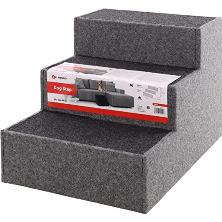Flamingo HUNDETREPPE VELTA M GRAU 45x63x40CM, aus Chinesischer Zeder – Bild 3