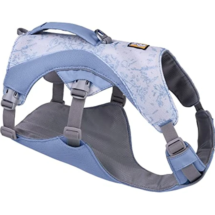 RUFFWEAR Swamp Cooler Hundegeschirr und Griff, leichte Laufausrüstung hält Haustiere bei heißem Wetter kühl, Verstellbar, stark und kühlend, 2 Leinen-Portale, Heliotrope Purple (XX Small, 33-43cm) – Bild 1