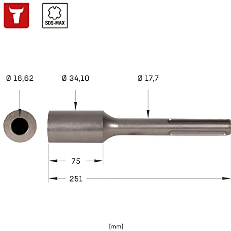 STIER Erdnageleintreiber 16,5 mm SDS-max, Werkzeugaufnahme: SDS-Max, Länge: 260 mm – Bild 2