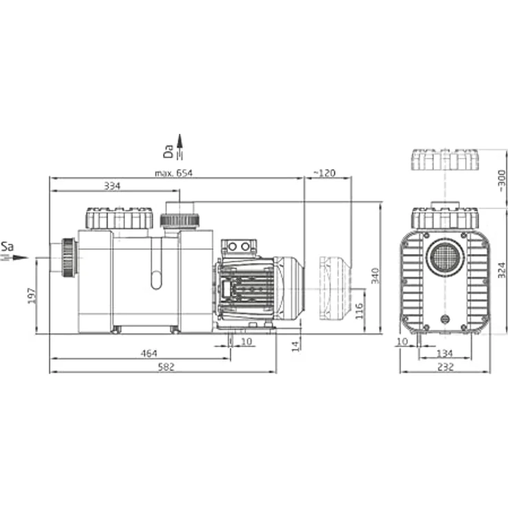 Speck Pumpen BADU Delta 13 Filterpumpe, selbstansaugend mit 13 m³/h Förderleistung und wartungsfreiem Motor – Bild 2