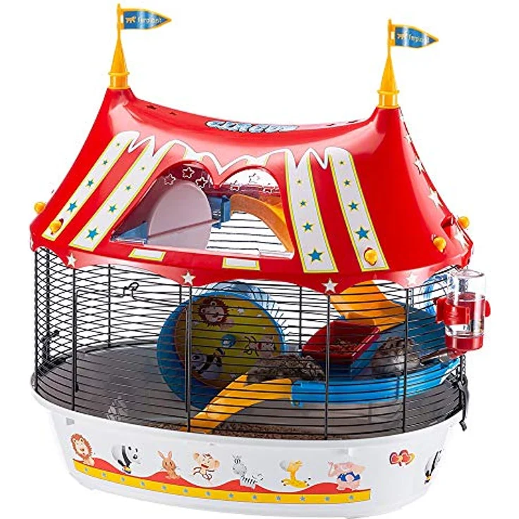 Ferplast Hamsterkäfig, CIRCUS FUN Nagerkäfig, Kleintierkäfig, Hamsterzubehör inklusive, 50 x 34 x h 43 cm. – Bild 3