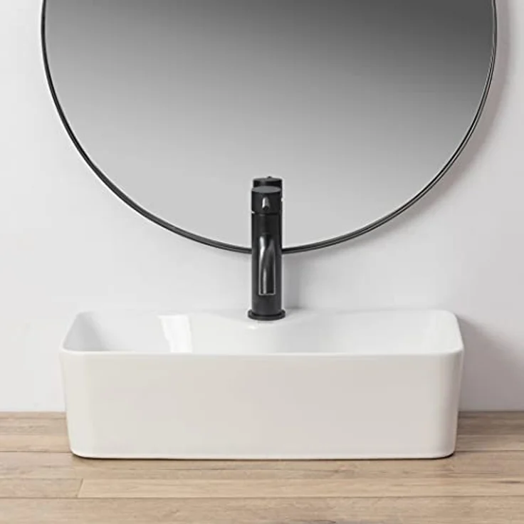 wohnwerk.idee Aufsatzwaschbecken MERY Keramik Weiß Klein Gäste WC Gäste Bad - Preisvergleich – Bild 2