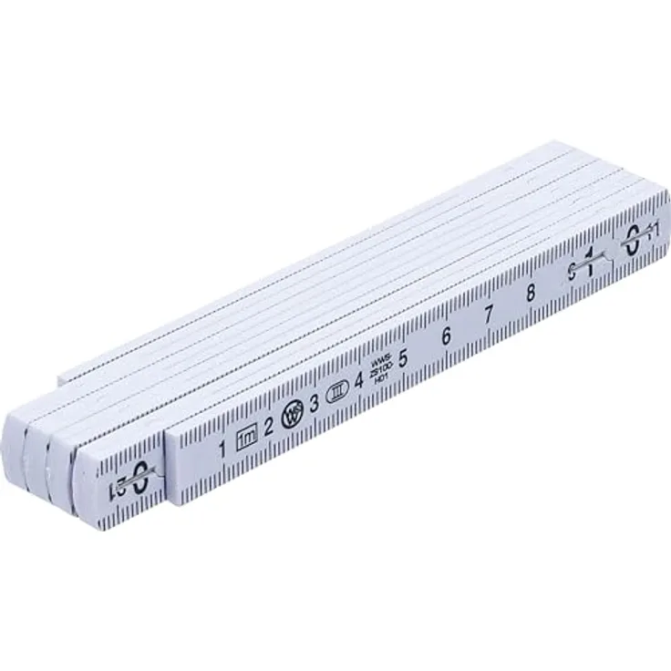 BGS Do it yourself Gliedermaßstab 2054 | 10 Glieder | 1 m, Kunststoff, weiß