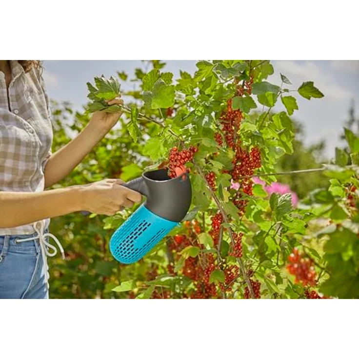 Gardena combisystem-Beerensammler (17400-20): Erntehelfer mit integriertem Korb zum Aufsammeln der Ernte, drehbarer Aufsatz für Beeren oder Obst, integrierter Handgriff, kleine Füße zum Abstellen – Bild 4