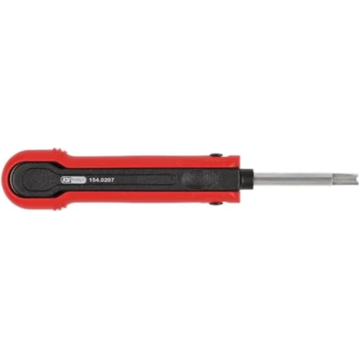 KSTOOLS Kabel-Entriegelungswerkzeug für Rundsteckhülsen 1,5 mm, Zerstörungsfreie Entriegelung mit Schutzbügel aus Federbandstahl, Länge 139 mm