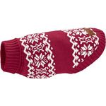 HUNTER Hundepullover Birka Farbe rot, Größe 50 mit modischem Norwegermuster