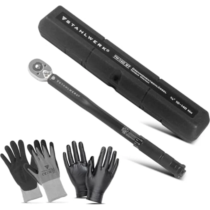 STAHLWERK Drehmomentschlüssel TW-140 ST 10-140 Nm 3/8? Zoll Umschaltknarre | Ratschenschlüssel | Ratsche | Knarre mit Mikrometerskala – Bild 1