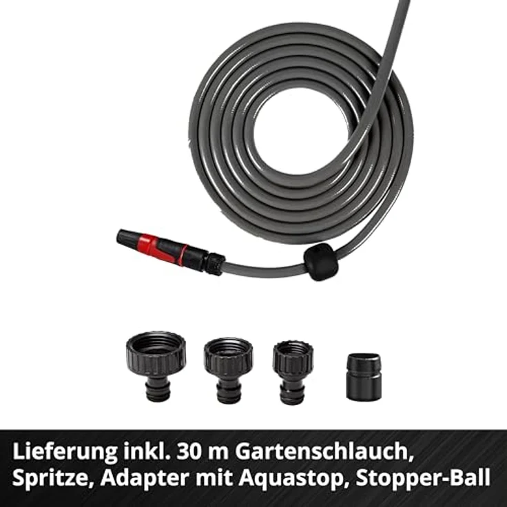 Einhell Schlauchtrommel GE-HR 18/30-1 Li-Solo, 30 m automatischer Gartenschlauch, ohne Akku und Ladegerät, UV-beständig, mit Wandhalterung – Bild 5