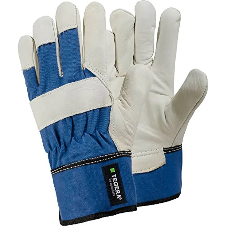 Ejendals Lederhandschuh Tegera 106, Größe 11, 1 Stück, blau / beige, 106-11