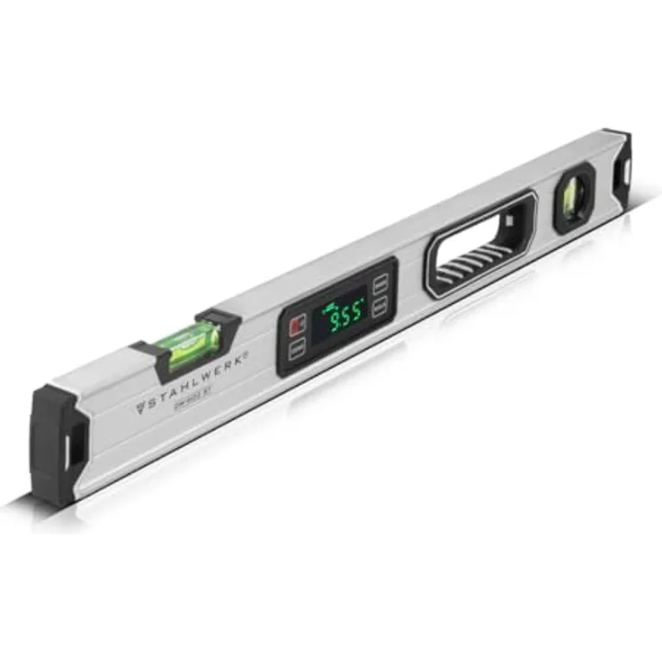 STAHLWERK Digitale Wasserwaage DW-600 ST aus Aluminium mit 600 mm Länge magnetische Richtwaage | Magnet-Wasserwaage | Aluminium-Wasserwaage | Digital-Wasserwaage | Winkelmesser - Preisvergleich