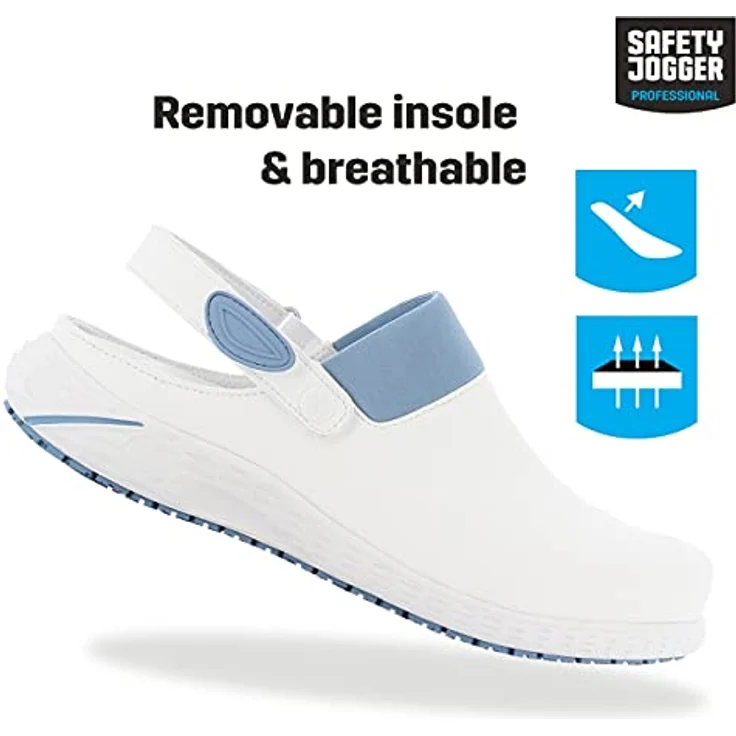 Safety Jogger Berufsclog Dany OB, ESD, rutschfeste Gummilaufsohle, atmungsaktiv, light blue, Größe 40 – Bild 2