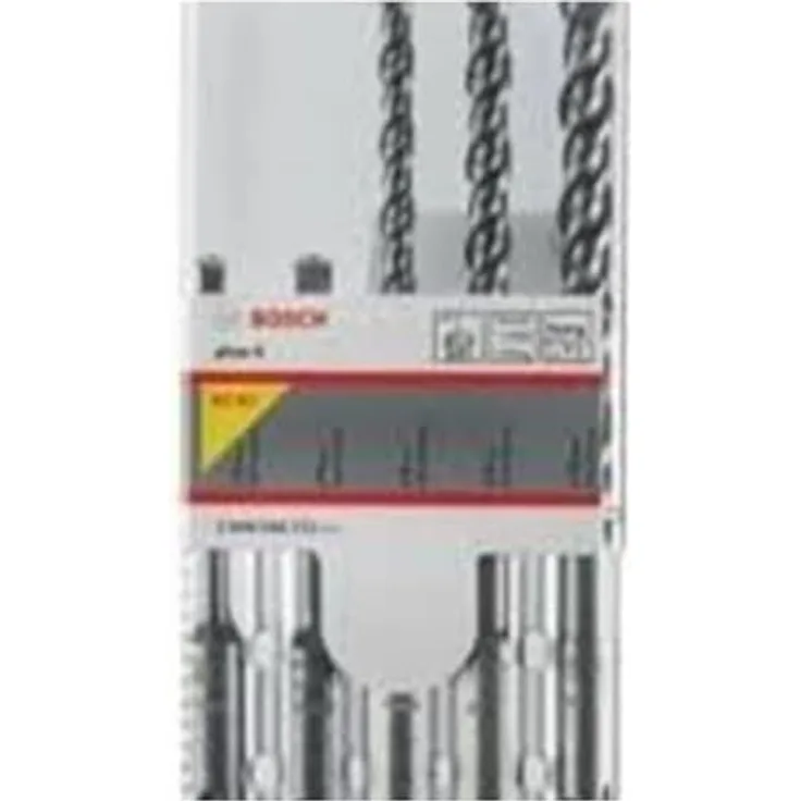 Bosch Professional SDS-Plus Bits und Meißel Set, 5-teilig, optimiert für Betonbohrung mit stabiler Tungsten Carbide Spitze