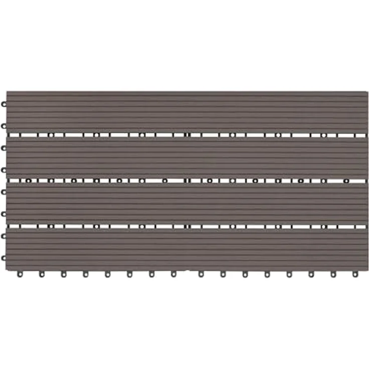 12er-Set WPC Terrassenfliese mit Klicksystem coffee – Bild 10