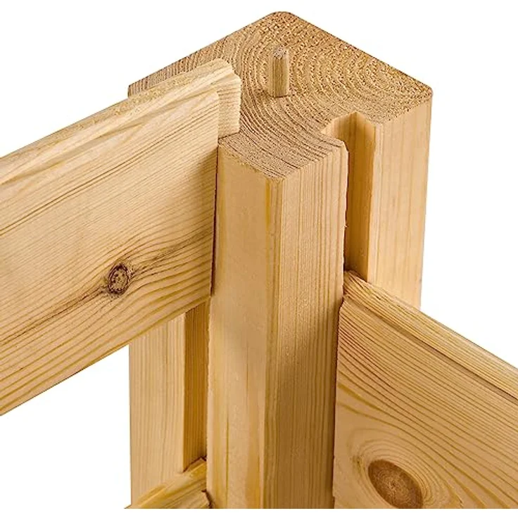 Dema Holz Hochbeet Pflanzbeet Blumenbeet Pflanzenbeet Gartenbeet Kiefer Antonie 63x63x77 cm – Bild 3