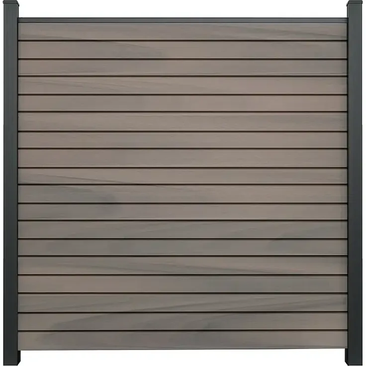 GroJa Solid Steckzaun Rhombus, Sichtschutz aus BPC mit elegantem Design, 180 x 180 cm, Beige